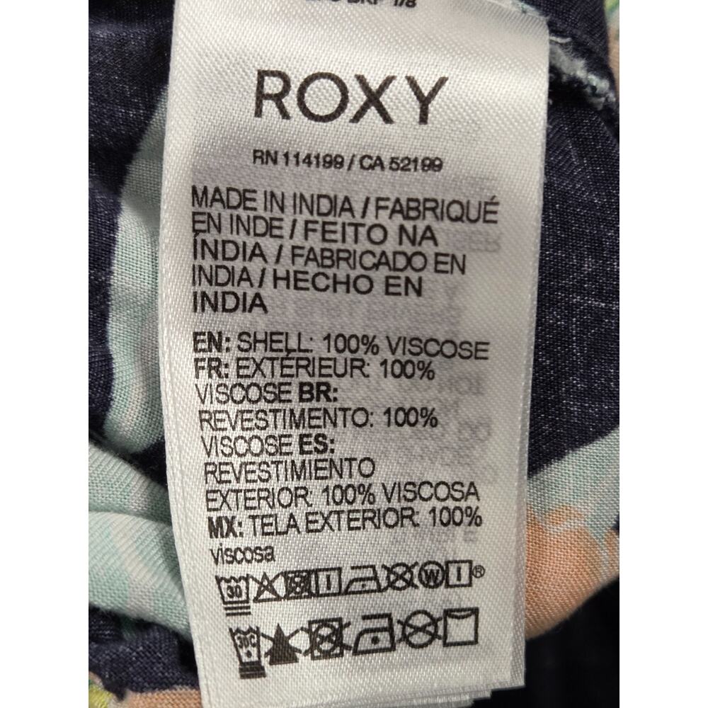 ROXY Midnight Avenue Wide Leg Floral pants - mood indigo ventura Tropical XS - Picture 6 of 7